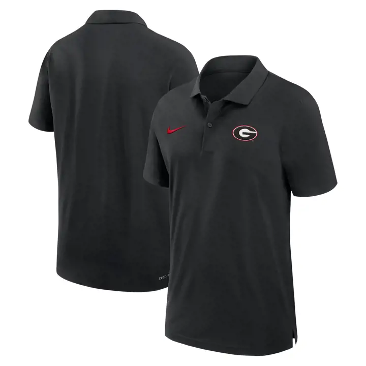 POLO GEORGIA BULLDOGS NCAA DRI-FIT COACHES 24 NOIR