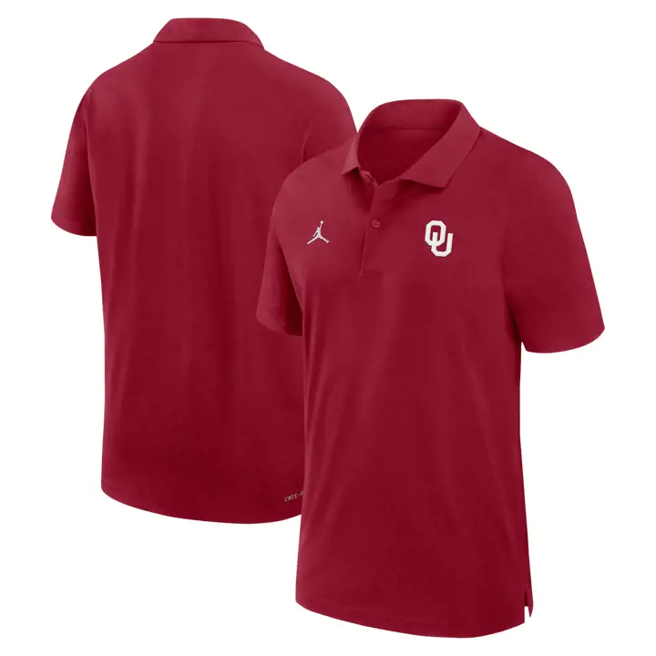 POLO EN TISSU TECHNIQUE DRI-FIT OKLAHOMA SOONERS NCAA ENTRAÎNEUR 24 CRIM