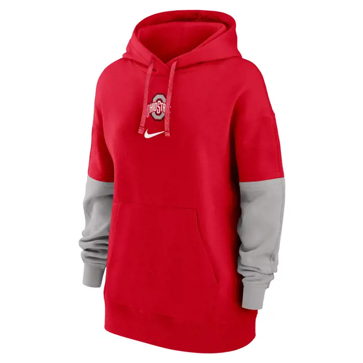 SWEAT À CAPUCHE FEMME OHIO STATE BUCKEYES ESSENTIAL SIDELINE PO NCAA