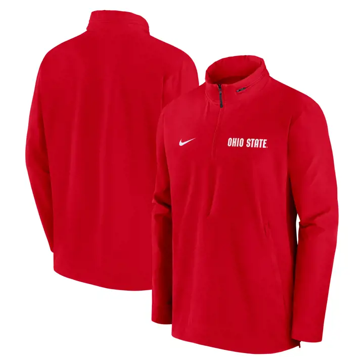 OHIO STATE BUCKEYES NCAA VESTE LÉGÈRE D'ENTRAÎNEUR 24 ROUGE/B