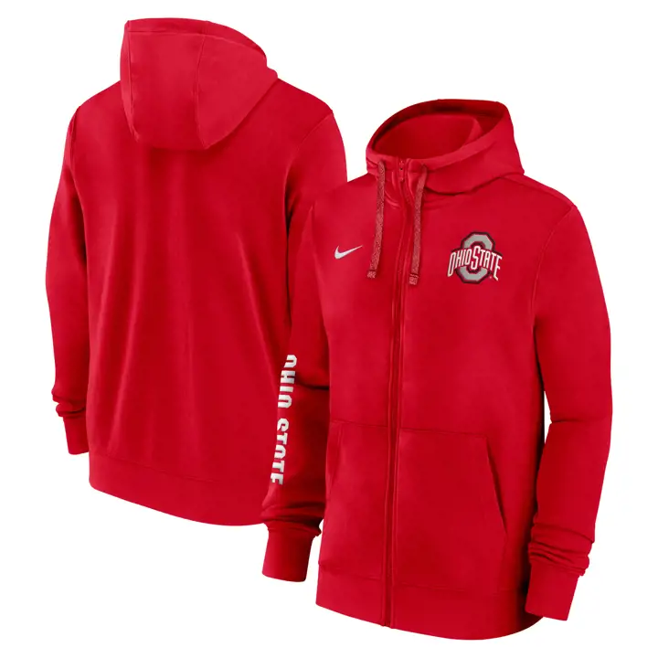 SWEAT À CAPUCHE EN LAINE POLAIRE OHIO STATE BUCKEYES NCAA TEAM ISSUE CLUB 24 RE