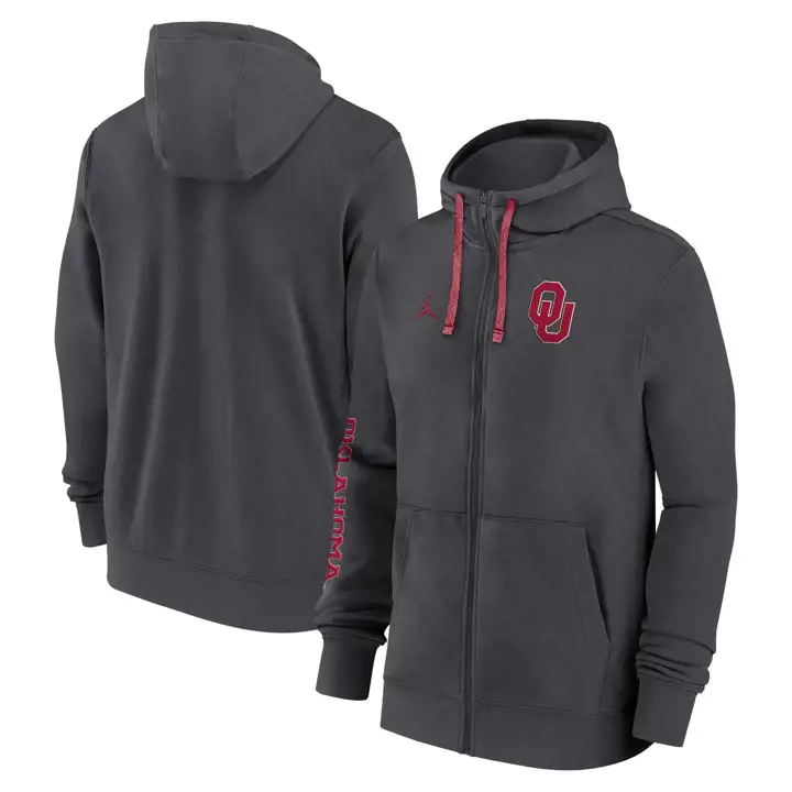 SWEAT À CAPUCHE EN POLAIRE POUR CLUB NCAA OKLAHOMA SOONERS ÉDITION ÉQUIPE 24 ANTHR