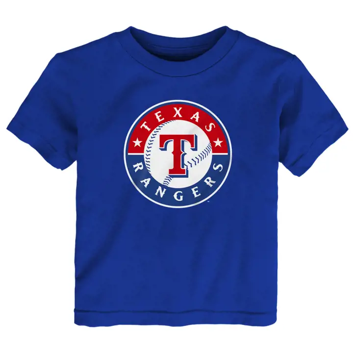 T-shirt bébé à logo primaire MLB des Texas Rangers bleu