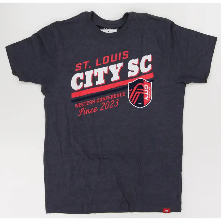 T-shirt confortable bleu marine St. Louis City SC MLS Pride