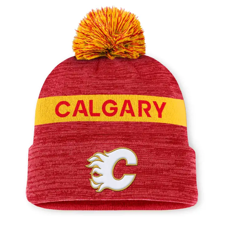 Bonnet à pompon Calgary Flames 24 NHL AP rouge