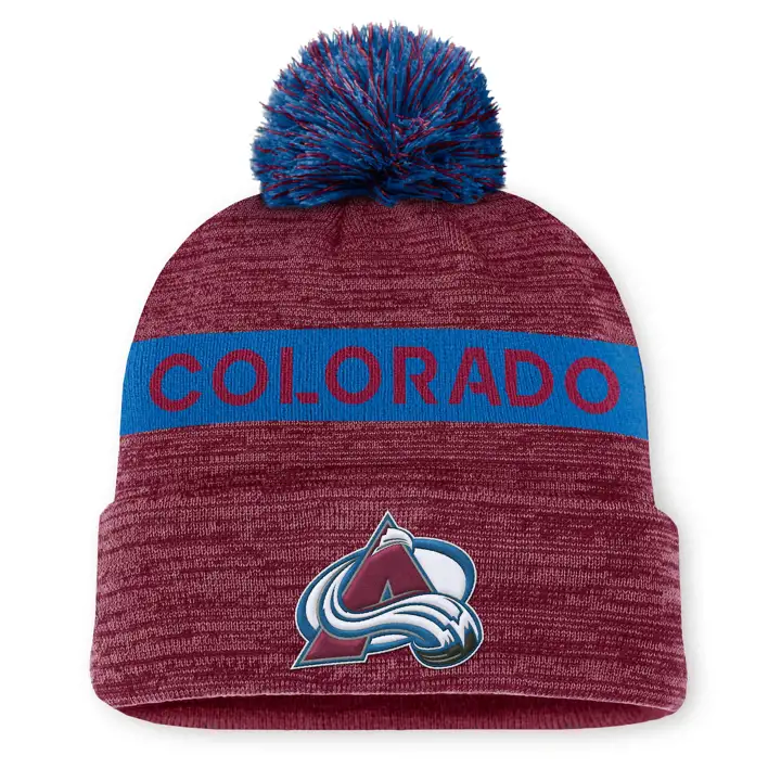 Colorado Avalanche – Bonnet à pompon avec revers – Saison 24 LNH – AP – MAR