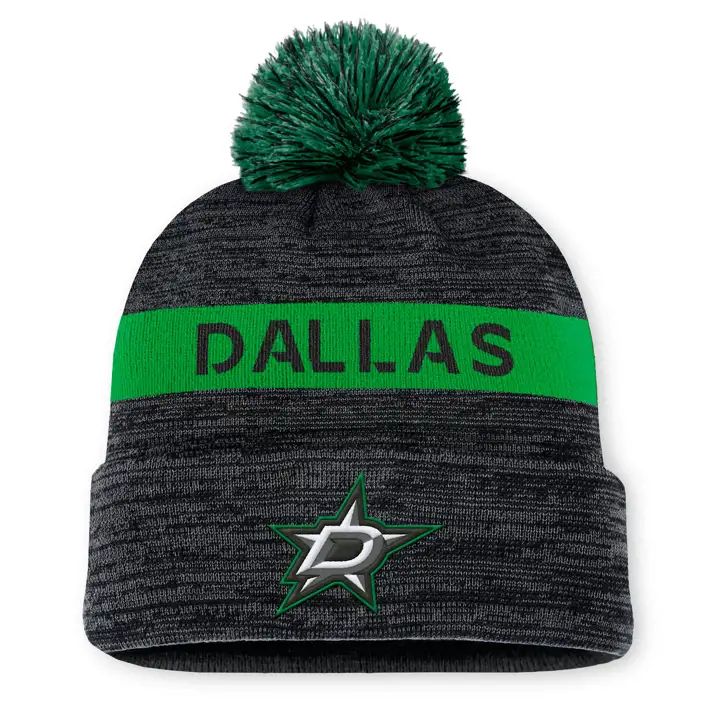 Dallas Stars Bonnet à pompon avec revers 24 NHL AP noir