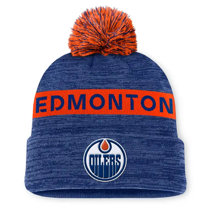 Bonnet à pompon Edmonton Oilers 24 NHL AP NAVY