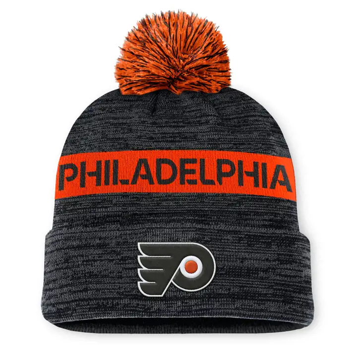Philadelphia Flyers 24 Bonnet Pompon Manchette LNH Noir