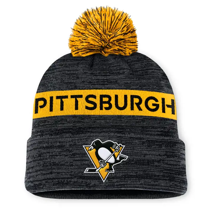 Pittsburgh Penguins 24 NHL AP Bonnet Pompon Manchette Noir