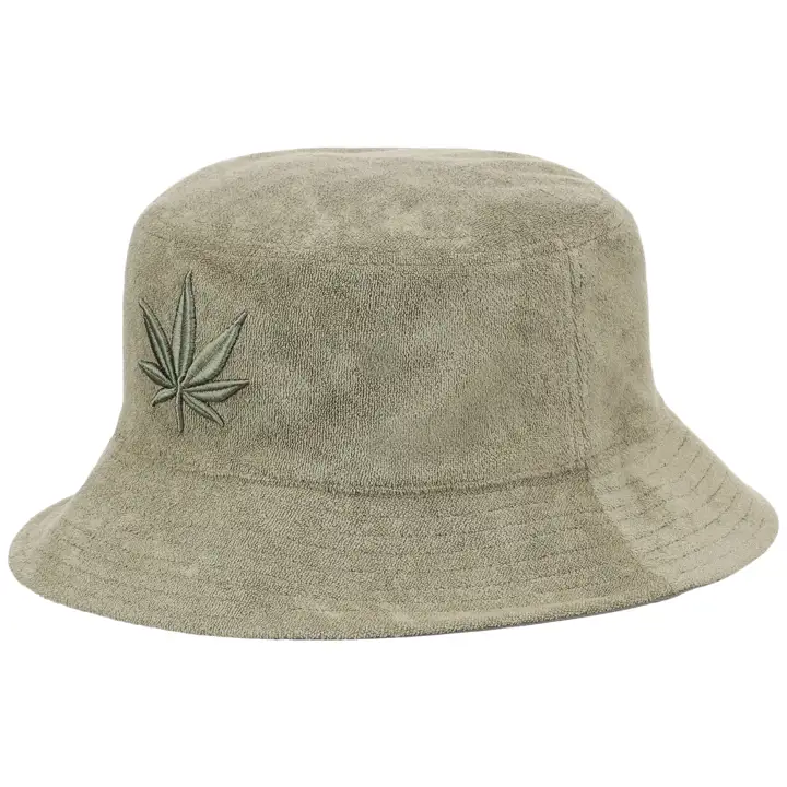 Ordinary Crowns Bob en tissu éponge Feuille de cannabis vert