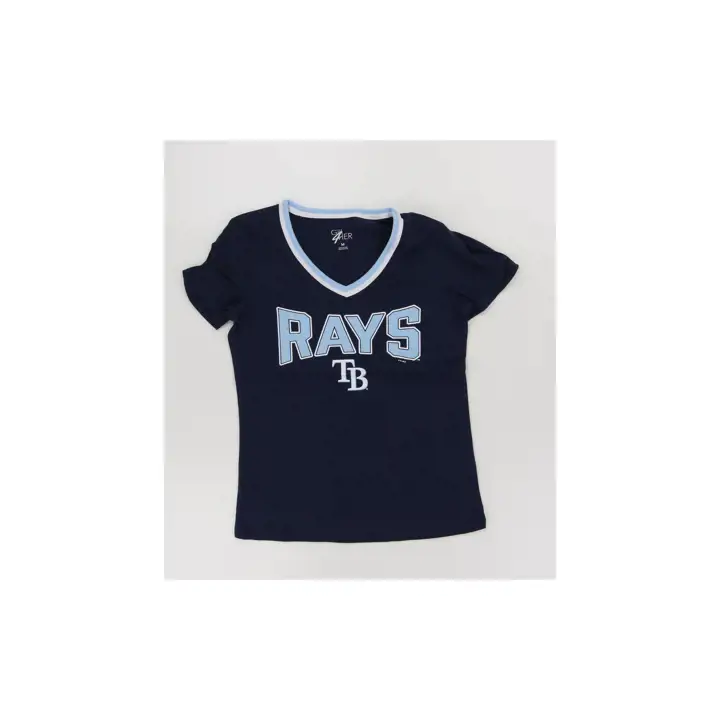 T-shirt à manches courtes Key Move MLB Tampa Bay Rays pour femme 24 BLEU MARINE