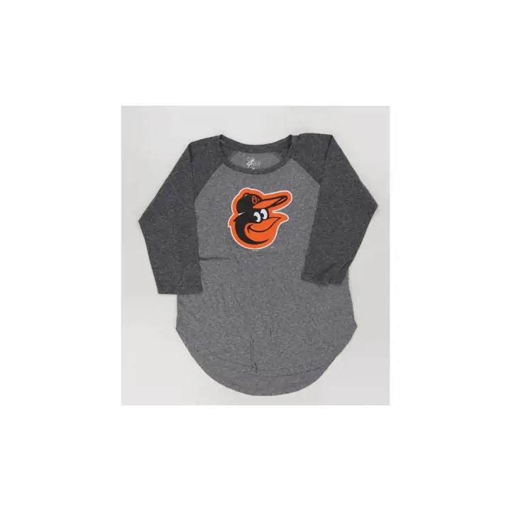 Baltimore Orioles MLB Logo Principal Manches Raglan Femme 24 BLN