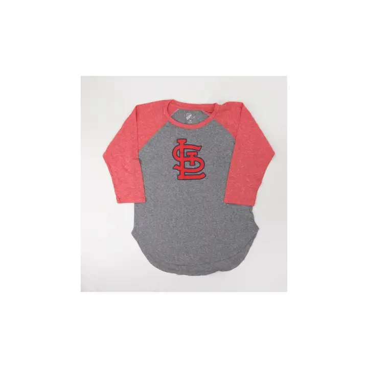 St Louis Cardinals MLB Logo Principal Raglan Femme 24 BLANC