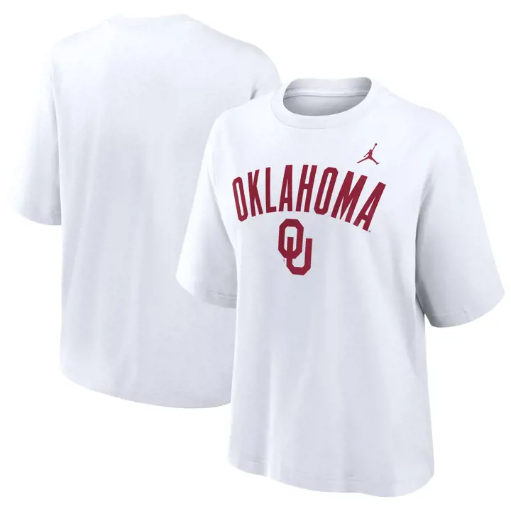 OKLAHOMA SOONERS NCAA CROP COURT EN COTON MODÈLE AMPLE FEMME 24 blc