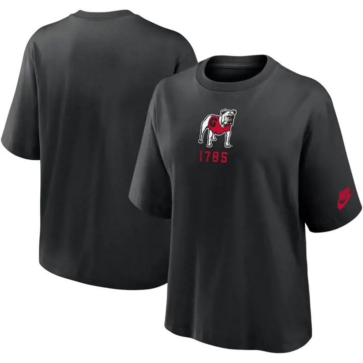 TEE AMPLE RETRO LEGACY GEORGIA BULLDOGS NCAA FEMME 24 noir