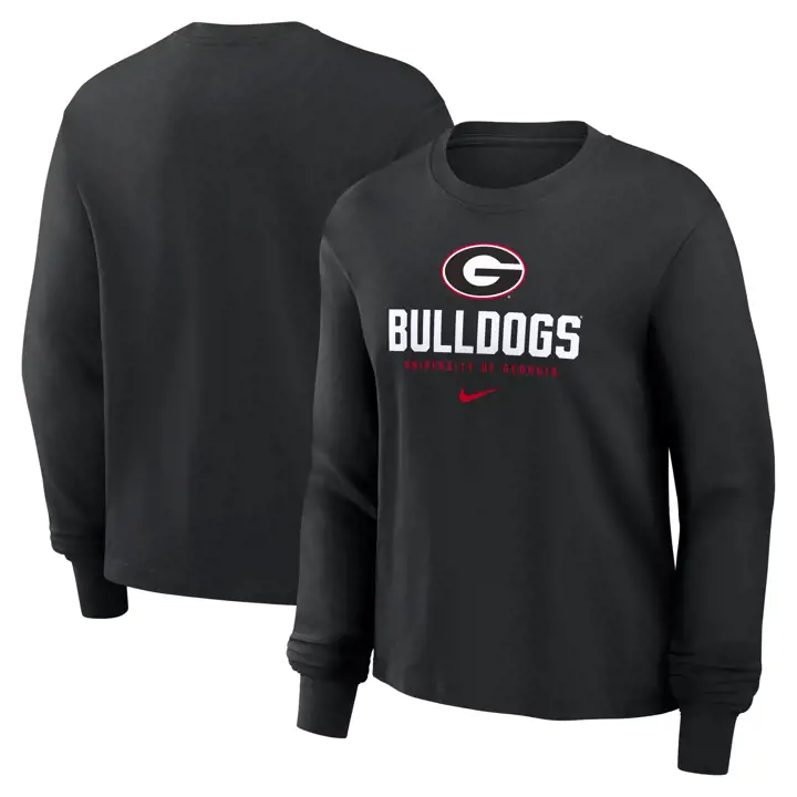 T-SHIRT AMPLE FEMME MANCHES LONGUES NCAA GEORGIA BULLDOGS 24 blk