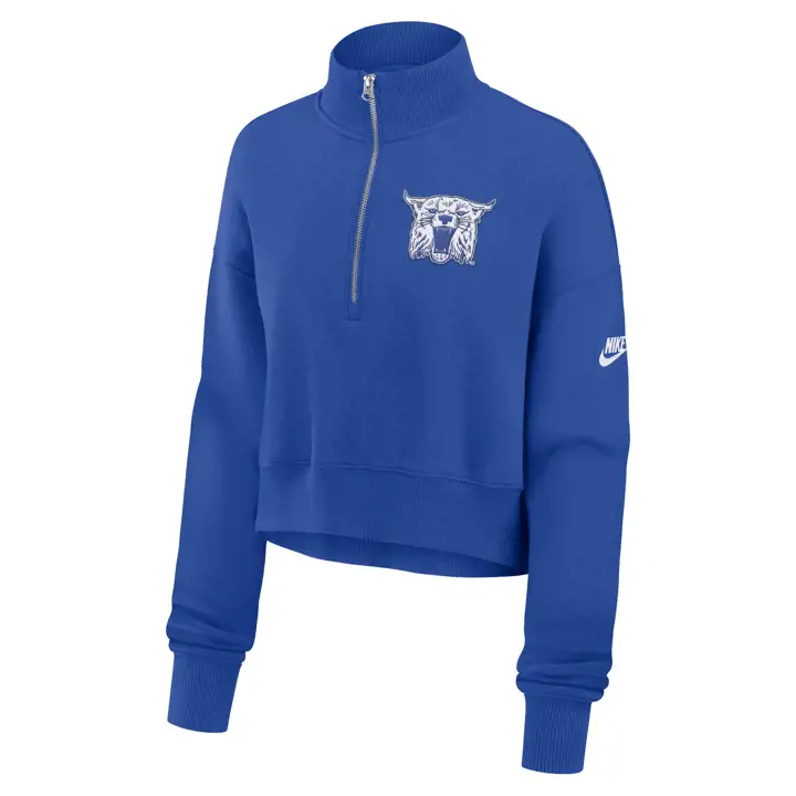 Polaire courte rétro 1/4 zip Kentucky Wildcats NCAA pour femme 24