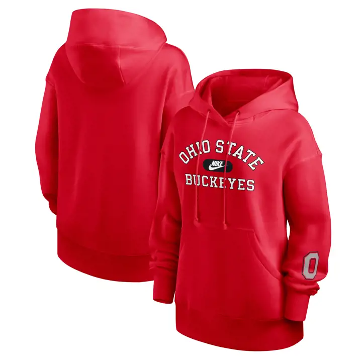 OHIO STATE BUCKEYES NCAA PHOENIX RETRO PO HOODIE 24 rouge