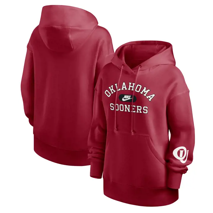 OKLAHOMA SOONERS NCAA PHOENIX RÉTRO PO HOODIE 24 cramoisi