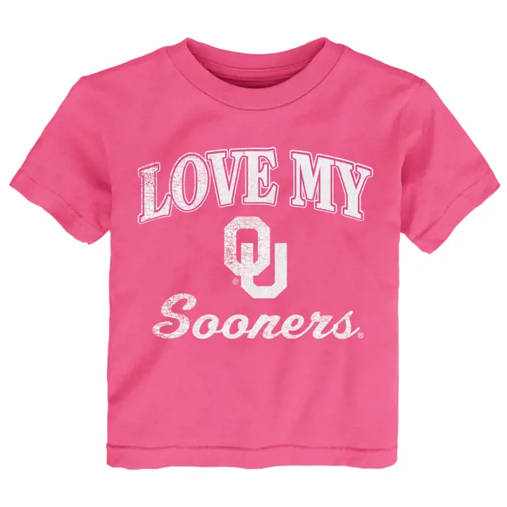 T-shirt pour tout-petits filles Oklahoma Sooners NCAA My Love 23 - Cramoisi