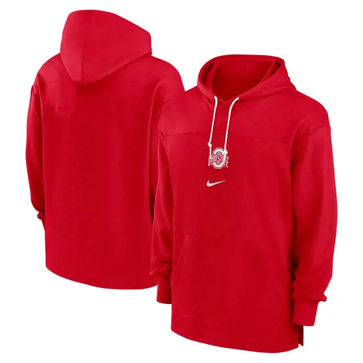 SWEAT À CAPUCHE OHIO STATE BUCKEYES NCAA MAILLOT PO ROUGE/BLANC 24