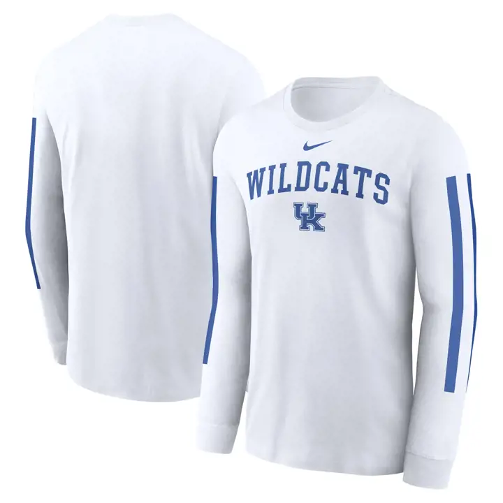 Kentucky Wildcats SP M NK COTTON SPIRIT SLOGAN TEE LS wht