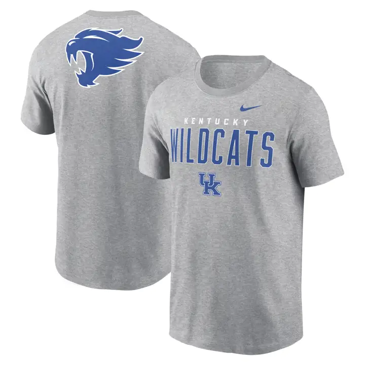 Kentucky Wildcats SP M NK COTTON PRIMARY MASCOT TEE SS gris foncé