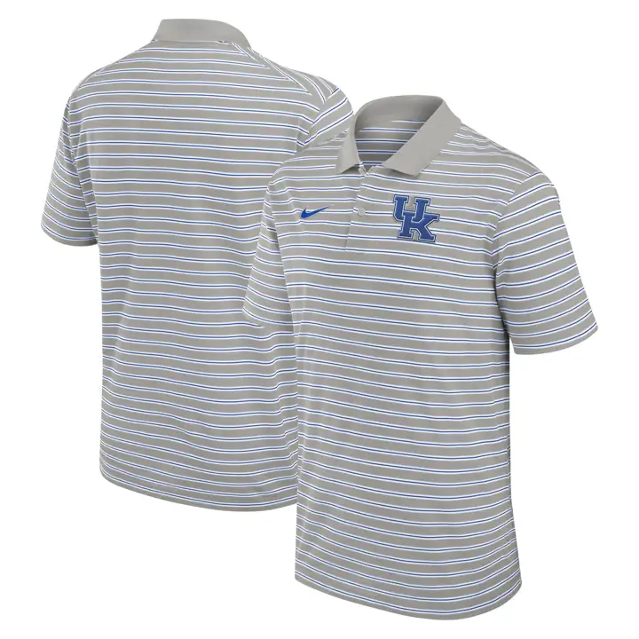 Kentucky Wildcats APP M NK VICTORY STRIPE POLO gry