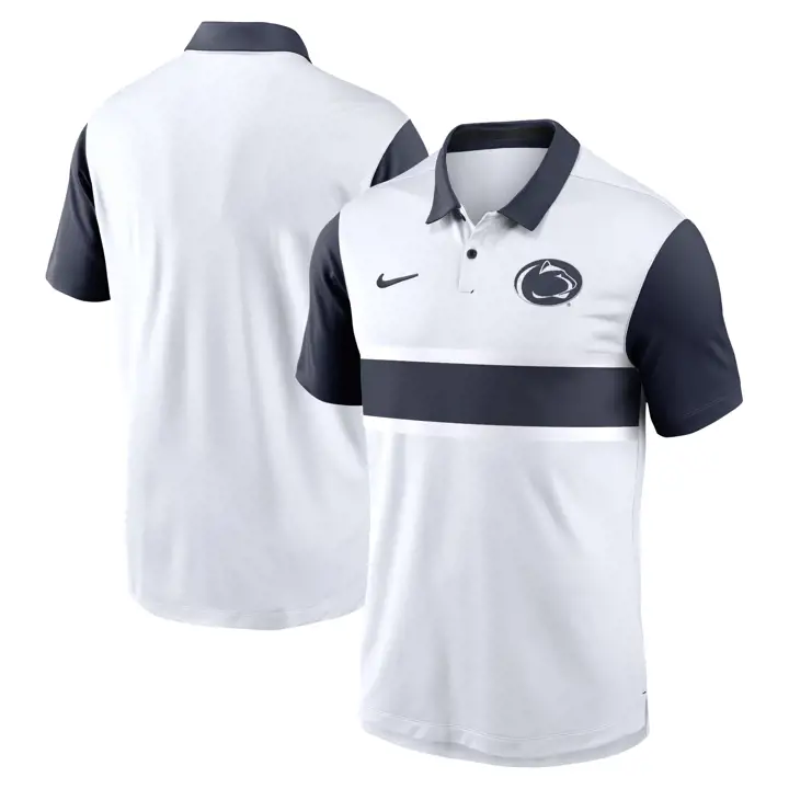 Penn State Nittany Lions M NK CAMPUS PATTERN POLO wht