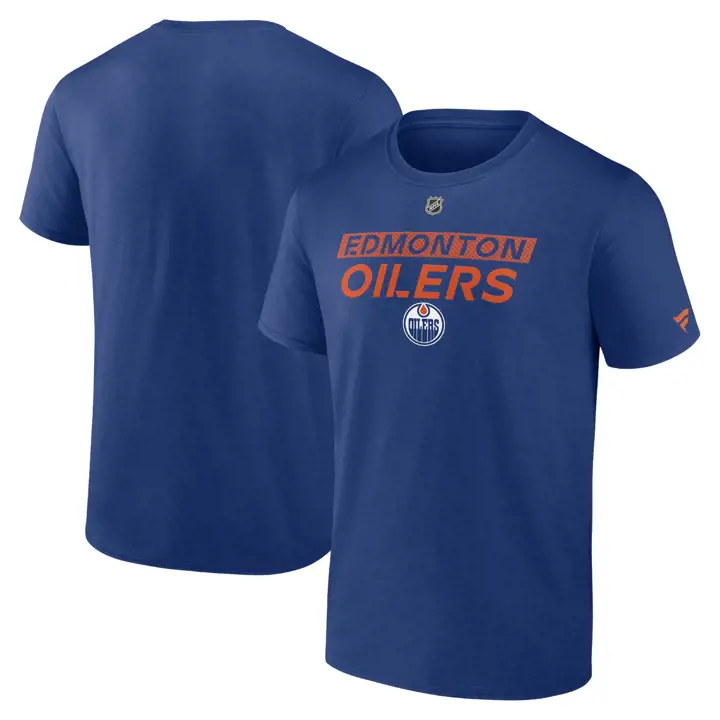 T-shirt Authentique Pro Prime NHL des Oilers d'Edmonton 24 BLEU
