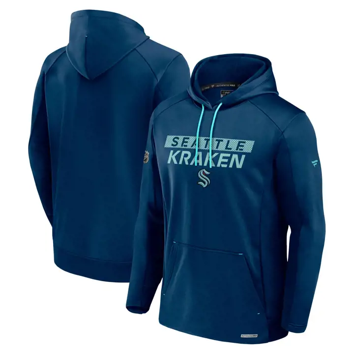 Sweat à capuche performant RINK de la LNH Seattle Kraken 24 MARINE