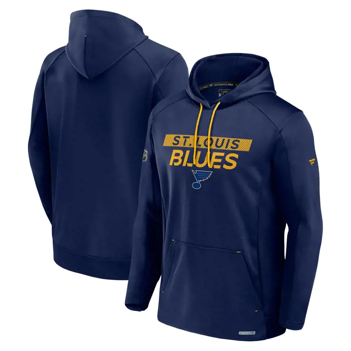 St. Louis Blues LNH RINK Perf Chandail à capuchon PO 24 MARINE