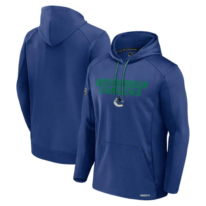 Vancouver Canucks NHL RINK Perf PO Hoodie 24 BLEU
