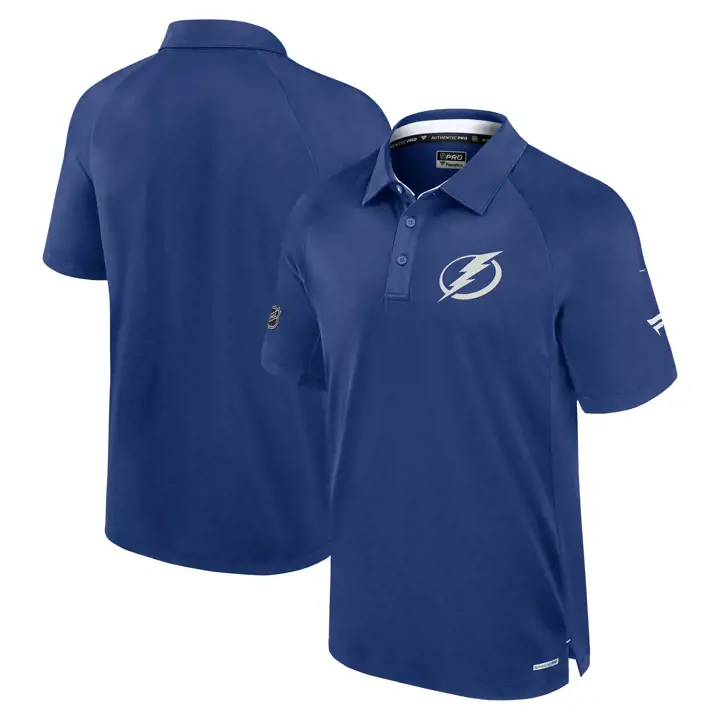 Polo de performance LNH RINK du Lightning de Tampa Bay 24 BLEU