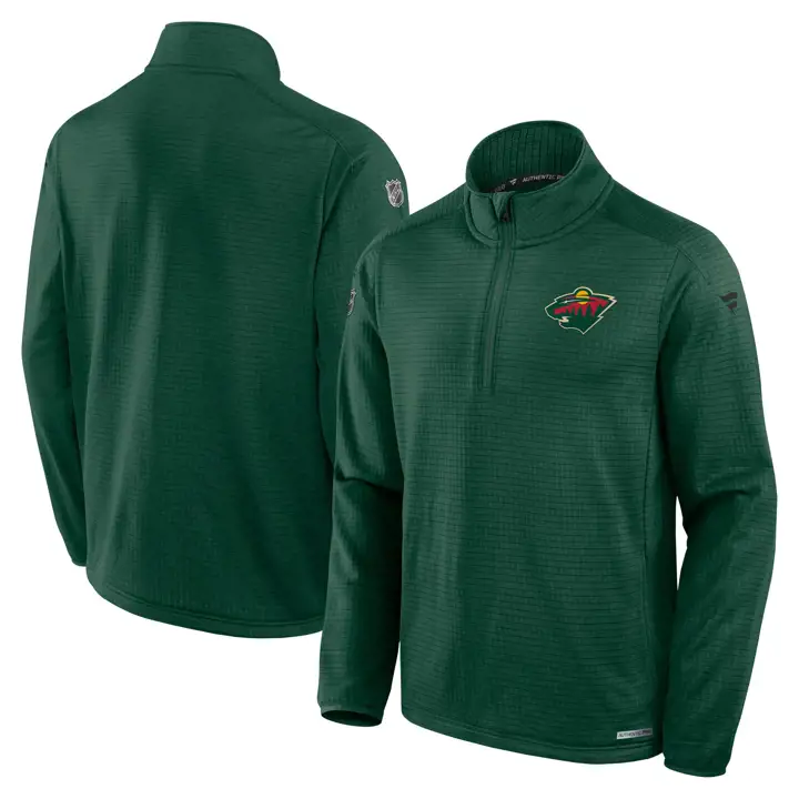 Polaire NHL RINK Minnesota Wild 1/4 zip 24 verte