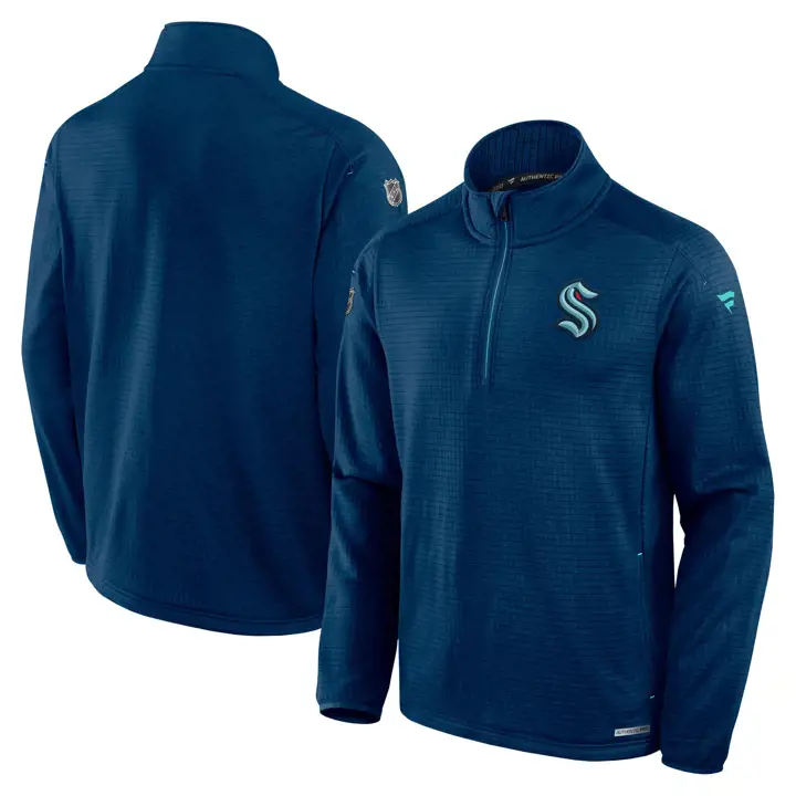 Seattle Kraken NHL RINK Polaire 1/4 Zip 24 MARINE