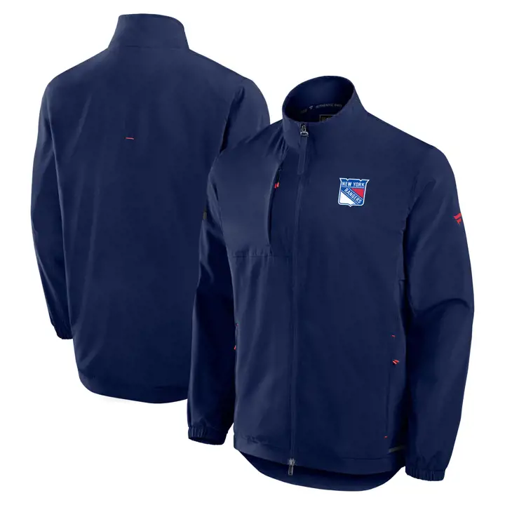 New York Rangers Veste d'entraîneur de la LNH RINK 24 MARINE