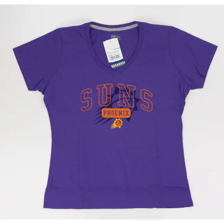 T-shirt Femme Phoenix Suns NBA Col en V Manches Courtes 23 violet
