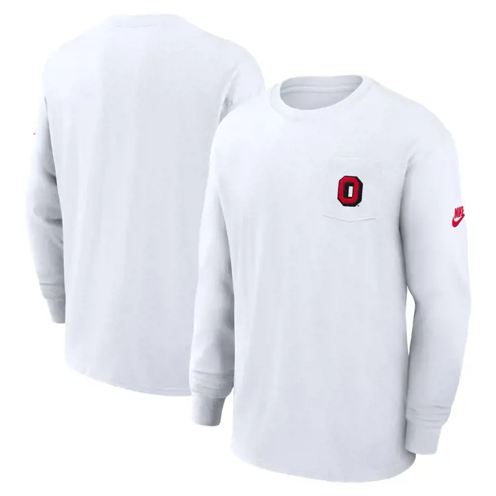 Ohio State Buckeyes EMB M NK COTTON POCKET LOGO MAX 90 TEE L