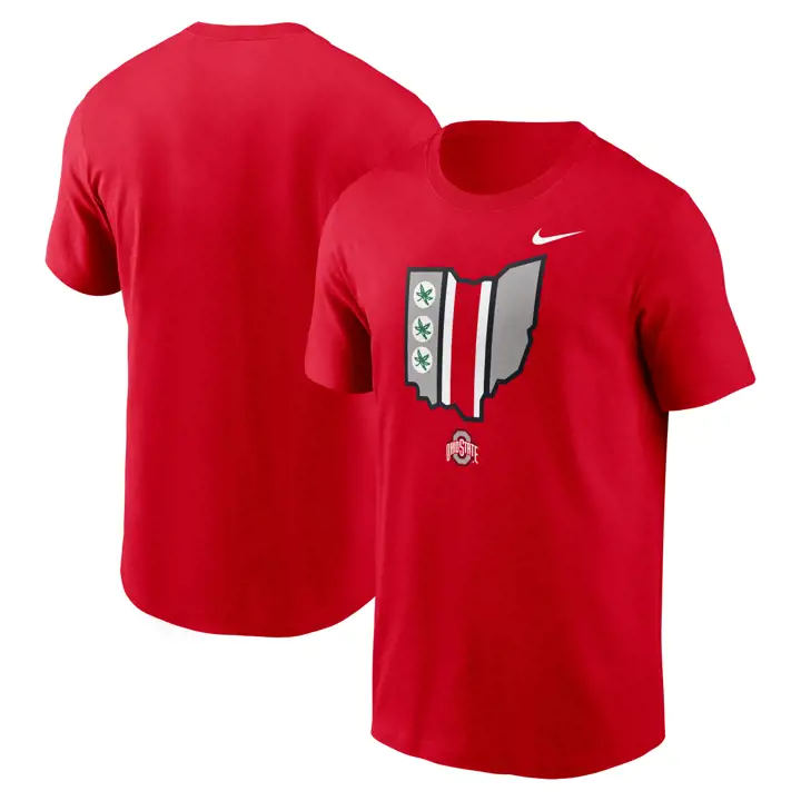 T-SHIRT EN COTON OHIO STATE BUCKEYES SP M NK À MANCHES COURTES ET EN FORME D'ÉTAT rouge