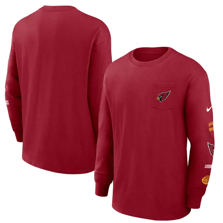 T-shirt rétro à manches longues Nike NFL Max 90 Arizona Cardinals 24 ROUGE