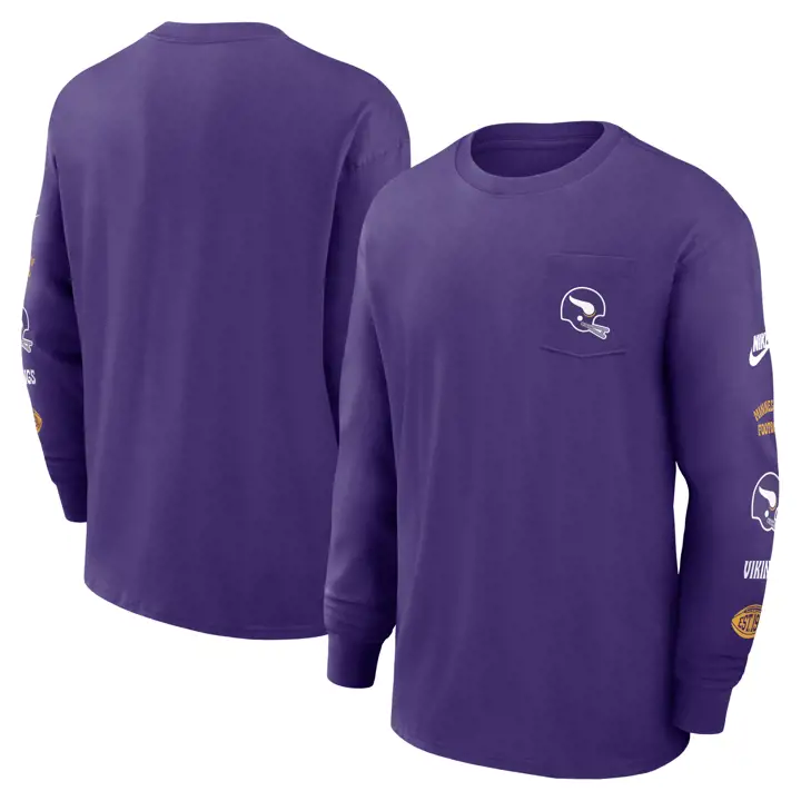 T-shirt manches longues Nike NFL Max 90 Rétro Minnesota Vikings 24 VIOLET
