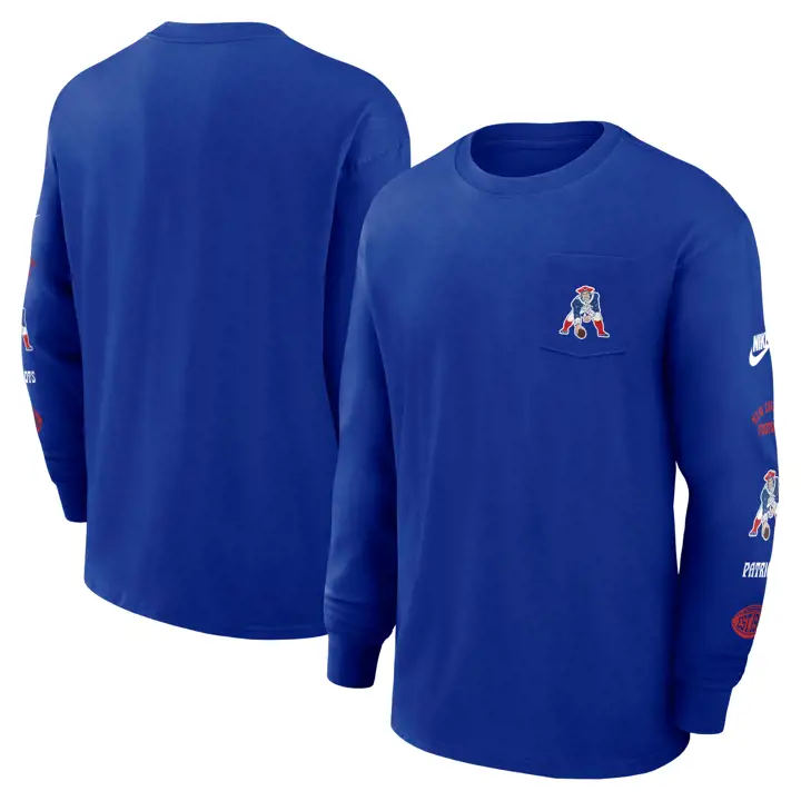 T-shirt à manches longues New England Patriots Nike NFL Max 90 Retro RBL 24