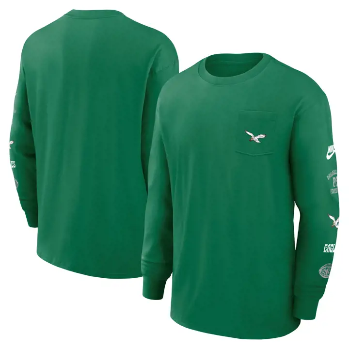 T-shirt manches longues Philadelphia Eagles Nike NFL Max 90 Retro 24 GRN