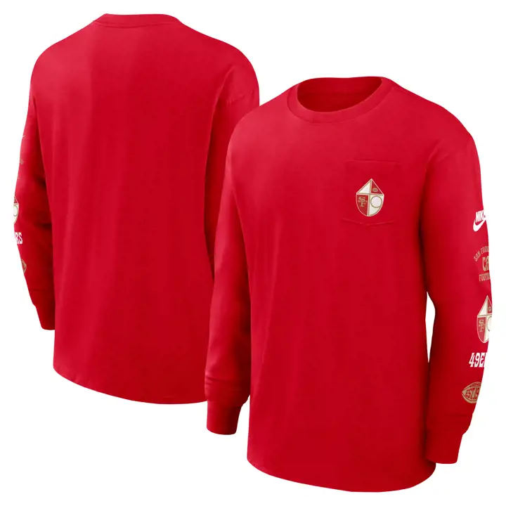 T-shirt Nike NFL Max 90 Rétro LS San Francisco 49ers 24 ROUGE