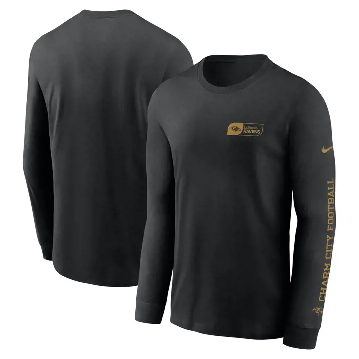 T-shirt à manches longues essentiel Nike NFL Baltimore Ravens noir