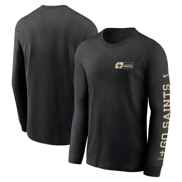 T-shirt à manches longues NFL Nike New Orleans Saints Essential All Out BLK