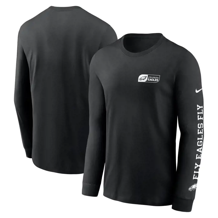 Philadelphia Eagles NFL Nike T-shirt essentiel à manches longues All Out Noir