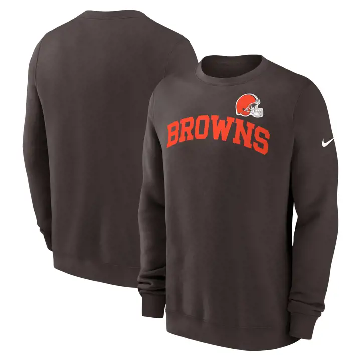 Cleveland Browns NFL Nike Wordmark Club Crew 24 BRN